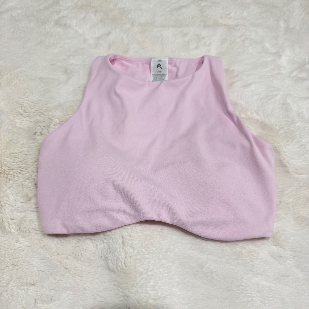 SOFTMOTION™ HIGH NECK SPORTS BRA WITH GRAY LOGO - Picture 7 of 8
